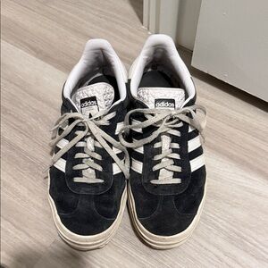 Adidas women’s Black and Cream Sneakers